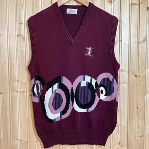 VTG Titleist By Corbin Sweater Vest Knit Geometric Falcons Fire Golf Club Mens M